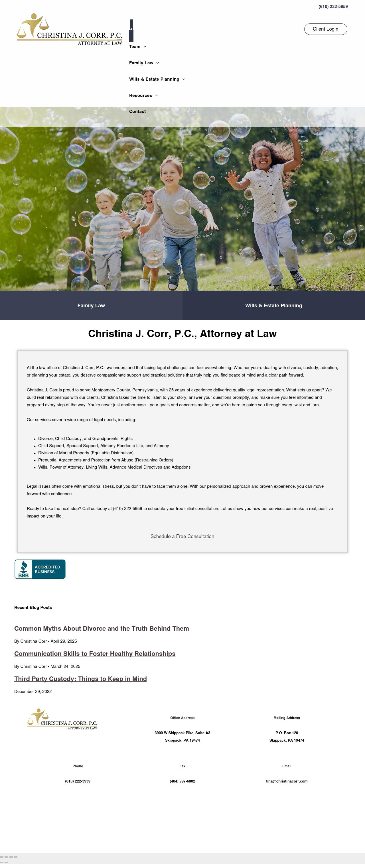 Christina J. Corr, P.C. - Skippack PA Lawyers