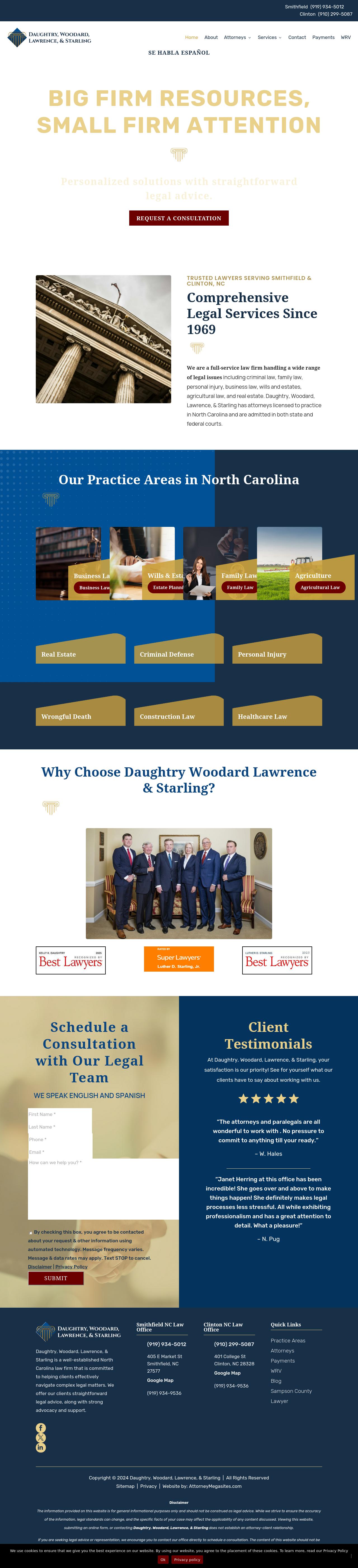 Daughtry, Woodard, Lawrence, & Starling - Clinton NC Lawyers