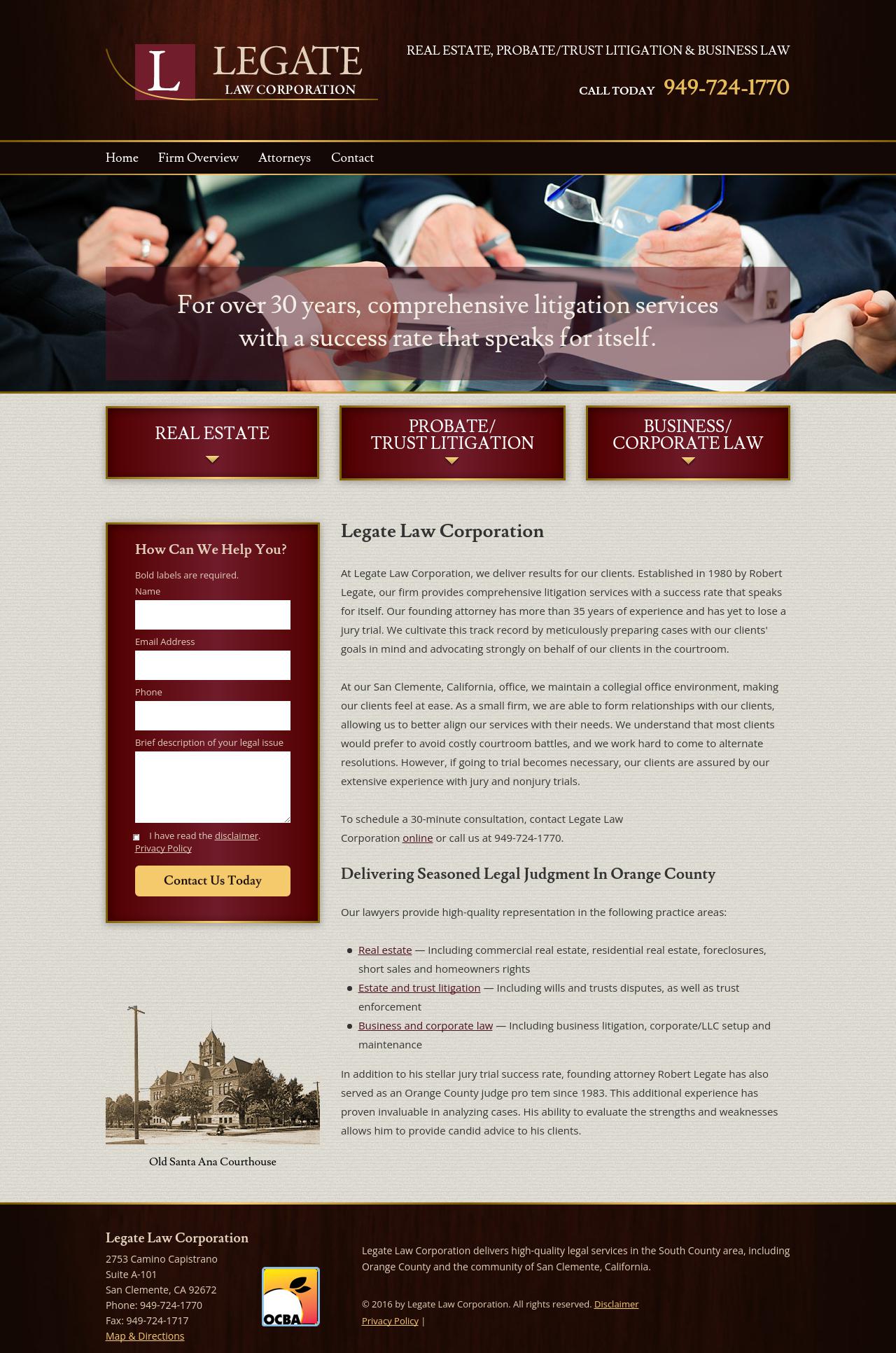 Legate Law Corporation - Newport Beach CA Lawyers