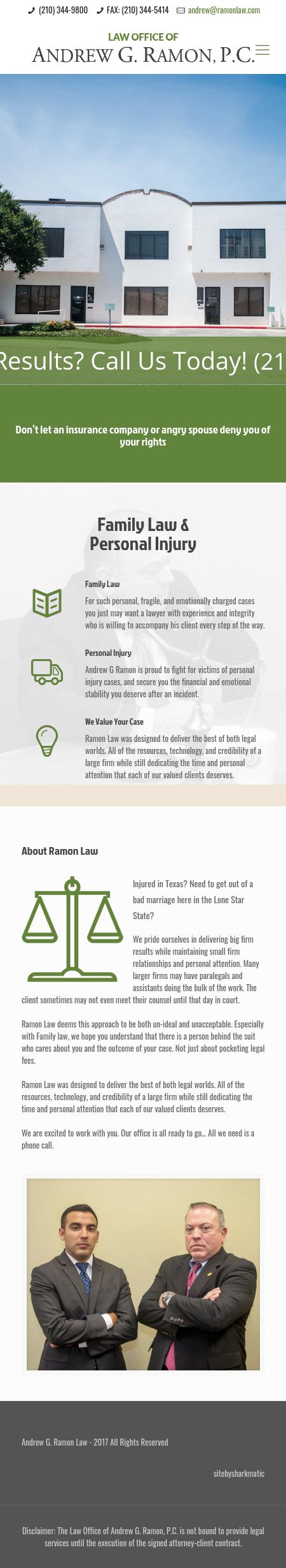 Law Office of Andrew G. Ramon, P.C. - San Antonio TX Lawyers