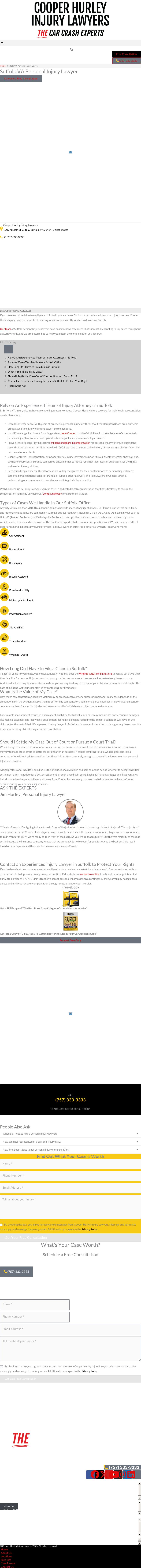 Cooper Hurley Injury Lawyers - Suffolk VA Lawyers