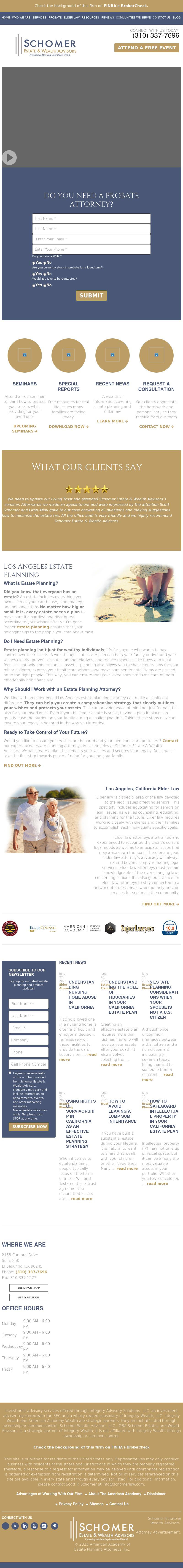 Schomer Estate & Wealth Advisors - El Segundo CA Lawyers