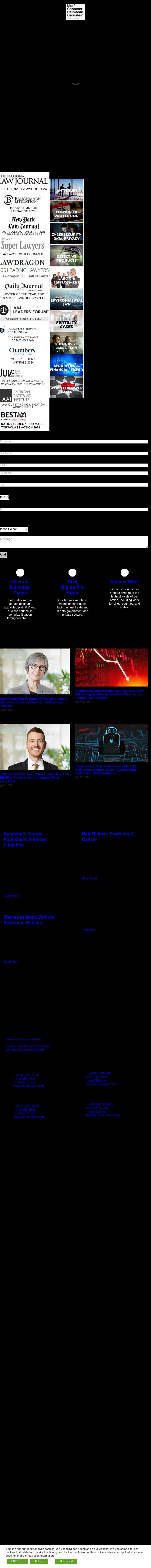 Lieff Cabraser Heimann & Bernstein, LLP - San Francisco CA Lawyers