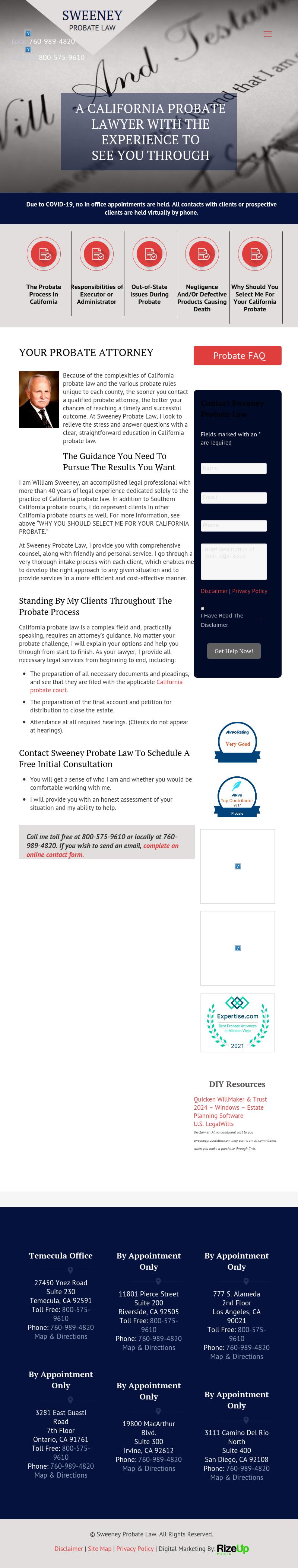 Sweeney Probate Law - Temecula CA Lawyers